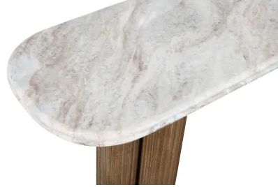 console-bois-massif-marbre-entree-salon