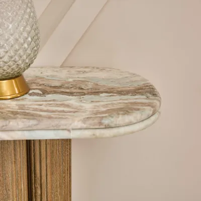console-marbre-double-epaisseur-bois-massif