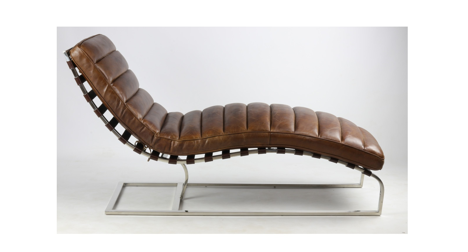 chaise longue cuir