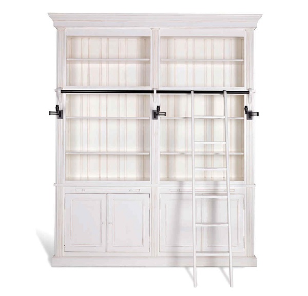 Bibliothèque Flamant Blanche Balmore 2 parties L 218 cm