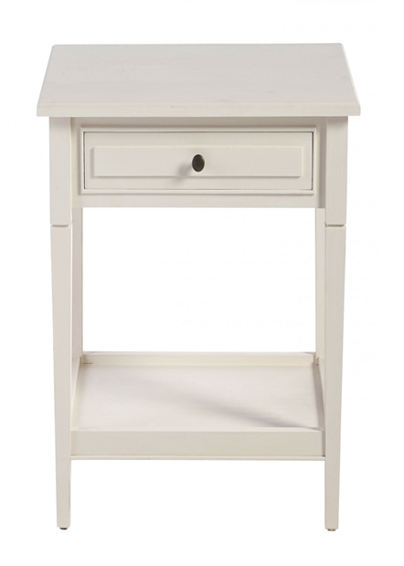 Chevet Double Plateau Blanc L 45 cm