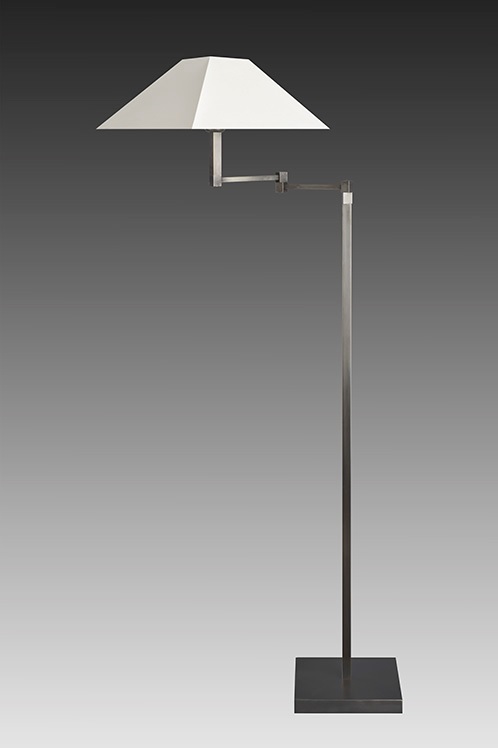 Lampadaire Contemporain TODD- Laiton massif Noir Mat H 132cm