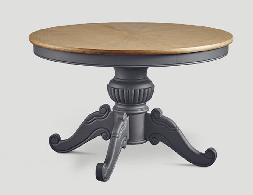 Table Ronde Extensible Blanche ou Ardoise - Ø 120 à 160 cm