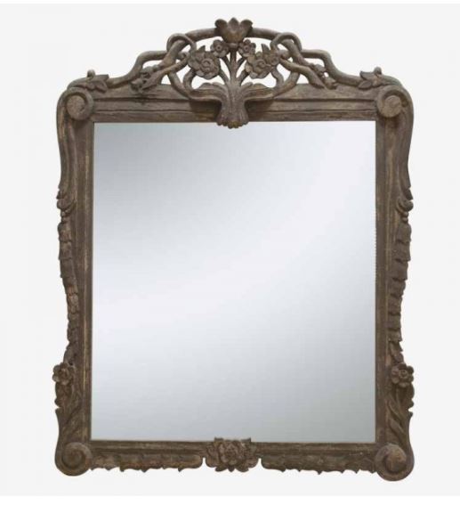 Miroir_baroque_romantique_ bois_vieilli_grand_sculpté