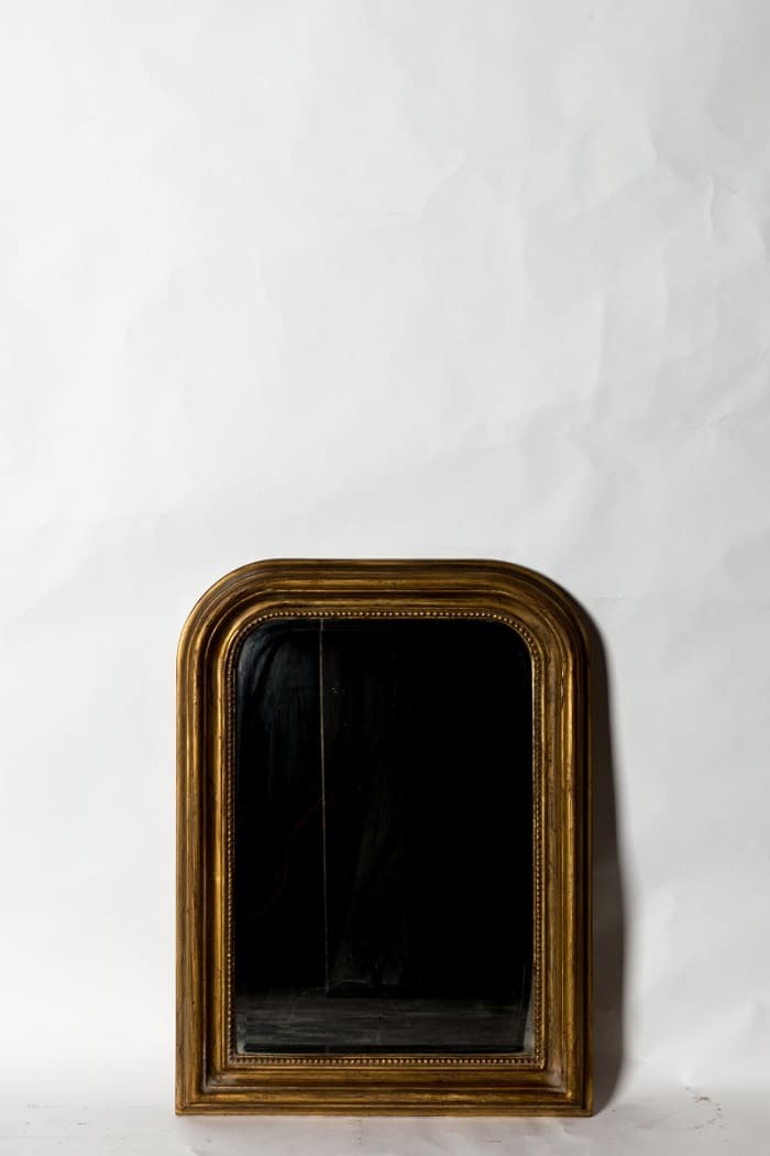 Miroir Louis Philippe Doré à la feuille d\'or - Haut. 80 / 124 / 160 cm