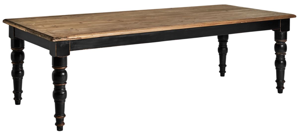 Table à manger Orme Style louis XVI - L 250 x 105cm
