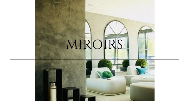 MIROIR romantique ancien en bois de Grande taille