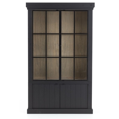 vitrine-chêne-noir-éclairage-intérieur