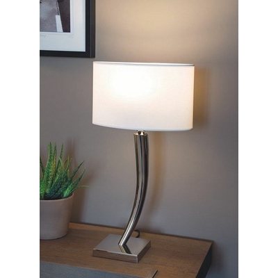 Lampe de bureau Noir Design Moderne - Laiton et Acier CURVE H. 55cm