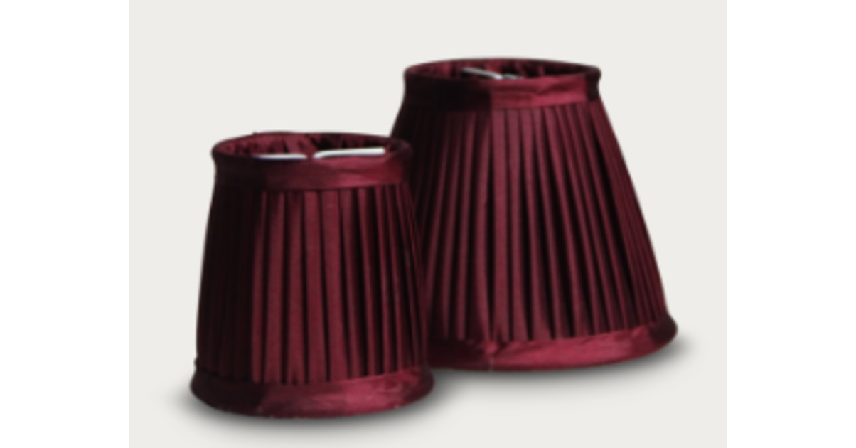 3 Pcs Abat-Jour En Tissu E14 Rouge Vin Moderne à Clipser Pour Lampes Murales Bougies Table