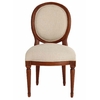 chaise-medaillon-bois-tissu-beige
