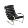 chaise-longue-cuir-noir-et-inox