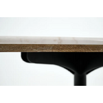 table-vintage-marbre-et-métal-noir