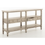 console-antique-blanc-vieilli-150-cm