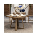 table-ronde-bois-métal-130-150-cm