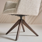 fauteuil-salle-à-manger-gris-pied-noyer