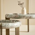 table-basse-marbre-clair-métal-bronze