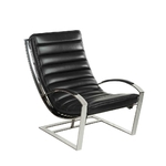 chaise-longue-cuir-noir-et-inox