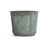 cache-pot-flamant-manoli-metal-antique