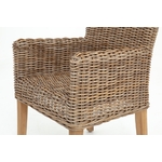 chaise-jardin-flamant-rotin-synthétique-teck