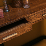 console-chene-fonce-3-tiroirs-poignees-laiton
