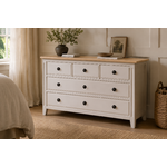 Commode-5 tiroirs-bois-massif-145cm