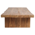 table-teck-brut-artisanale-salon