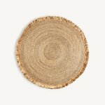 tapis-rond-kisai-jute-sable-260-cm
