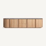 buffet-nara-chene-clair-marbre-noir-240-cm