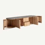 buffet-contemporain-chene-clair-marbre-noir