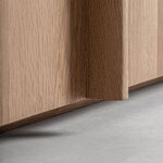 buffet-design-chene-clair-marbre-noir-brillant