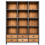 bibliothèque-industriel-bois-métal