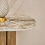 console-marbre-double-epaisseur-bois-massif
