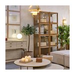 meuble-vitrine-chene-portes-vitrees-etageres