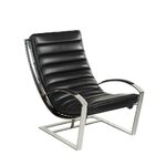 chaise-longue-cuir-noir-et-inox