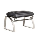 repose-pied-fauteuil-allongé-cuir-noir