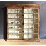 vitrine-pin-vieilli-220-cm-style-classique