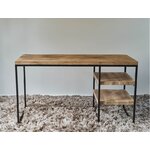 bureau_chene_metal_2_etageres
