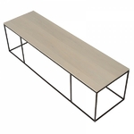 table-basse-chêne-métal-140-x-40-cm