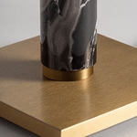 lampadaire-marbre-noir-métal-doré