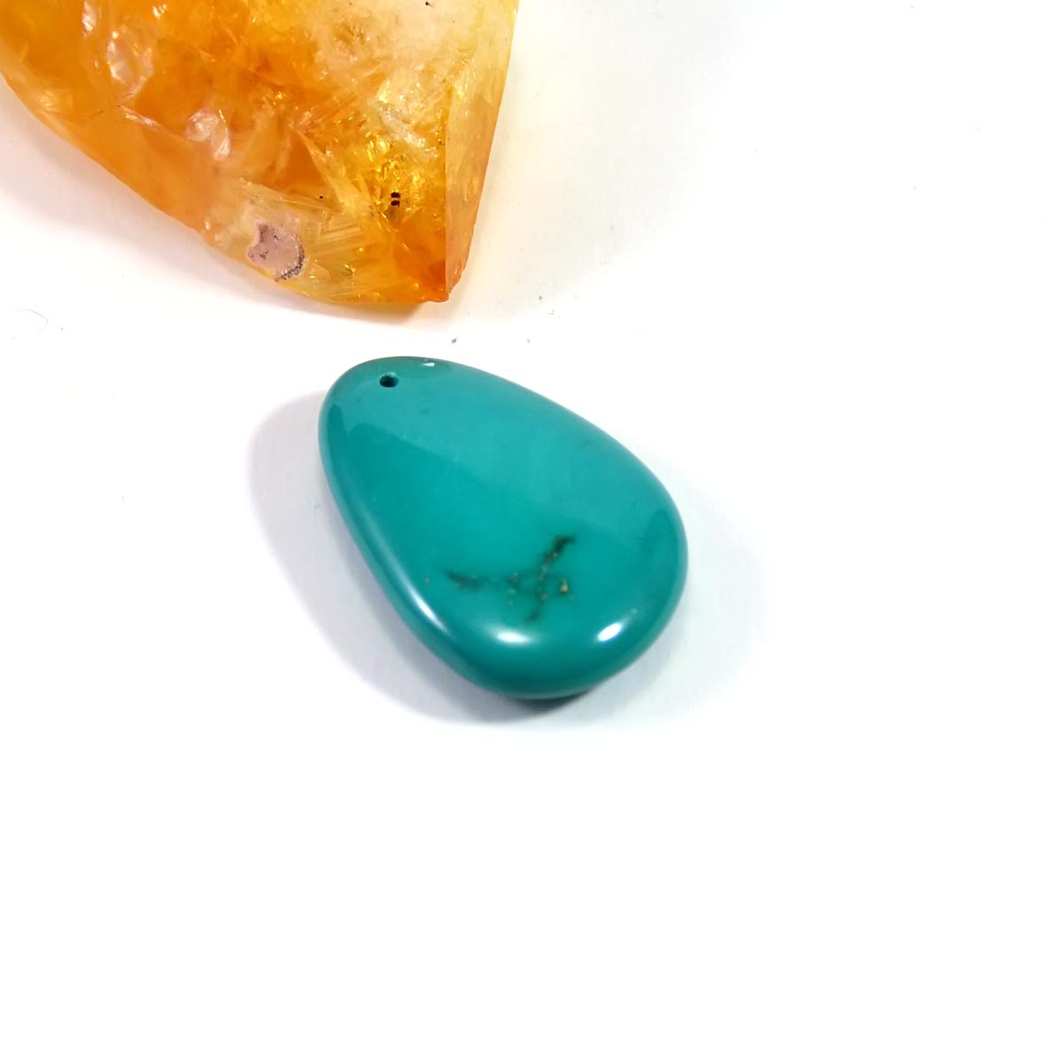 1 pendentif pierre naturelle , turquoise