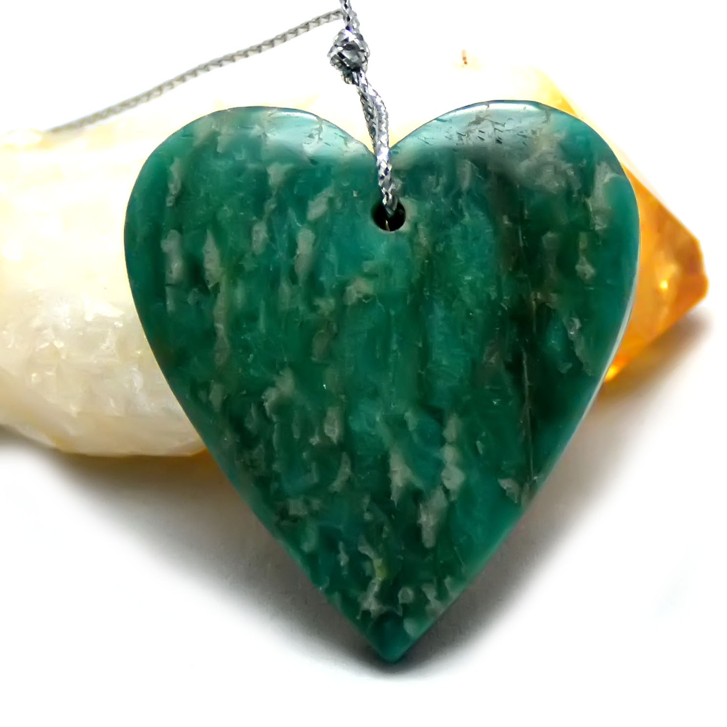 Atelier - 💎 Pendentif En Amazonite – Élégance Naturelle 💎 Avec Ses Nuances Douces De Bleu Et De