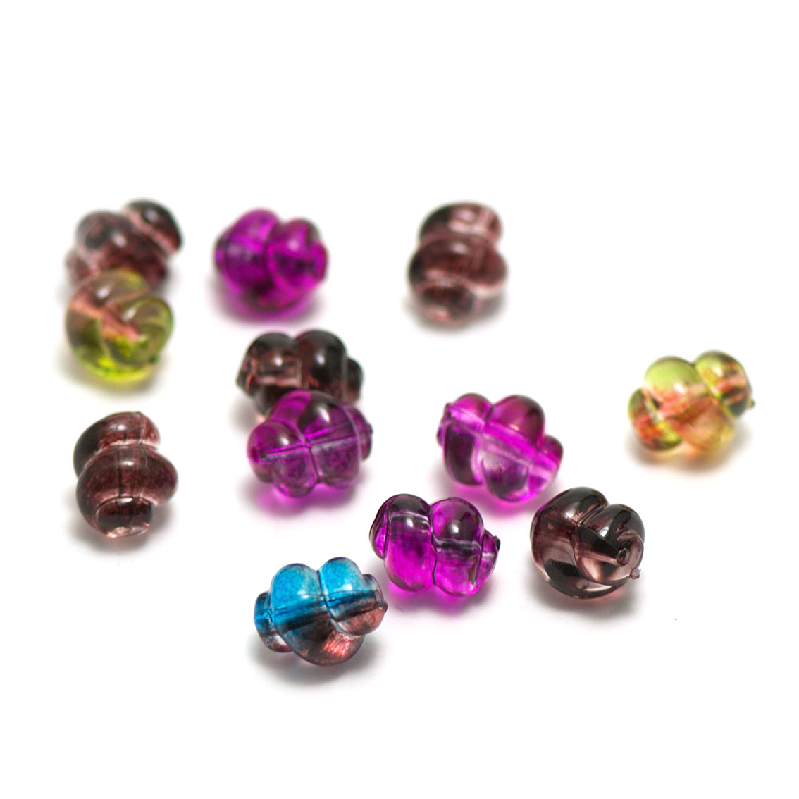 20 perles acryliques escargot 14x11mm,assortiment de couleurs