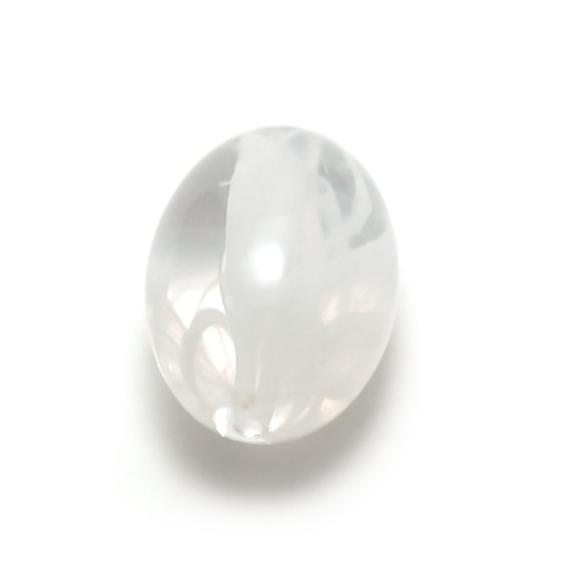 4 magnifiques perles acryliques 23x17 mm,aspect verre nuageux