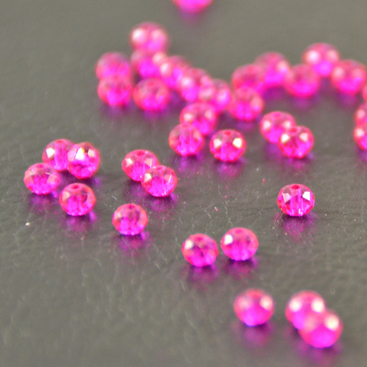 Perles En Cristal Facettées - 75 Pièces, 8mm, Épaisseur 5mm | Jade Rose, Pour Bracelets, Colliers, DIY