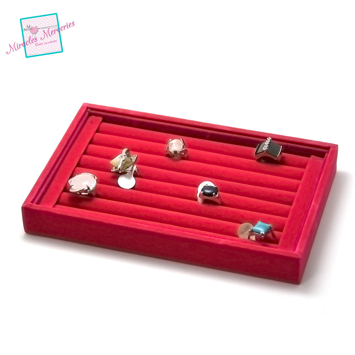 petit plateau velours fuchsia