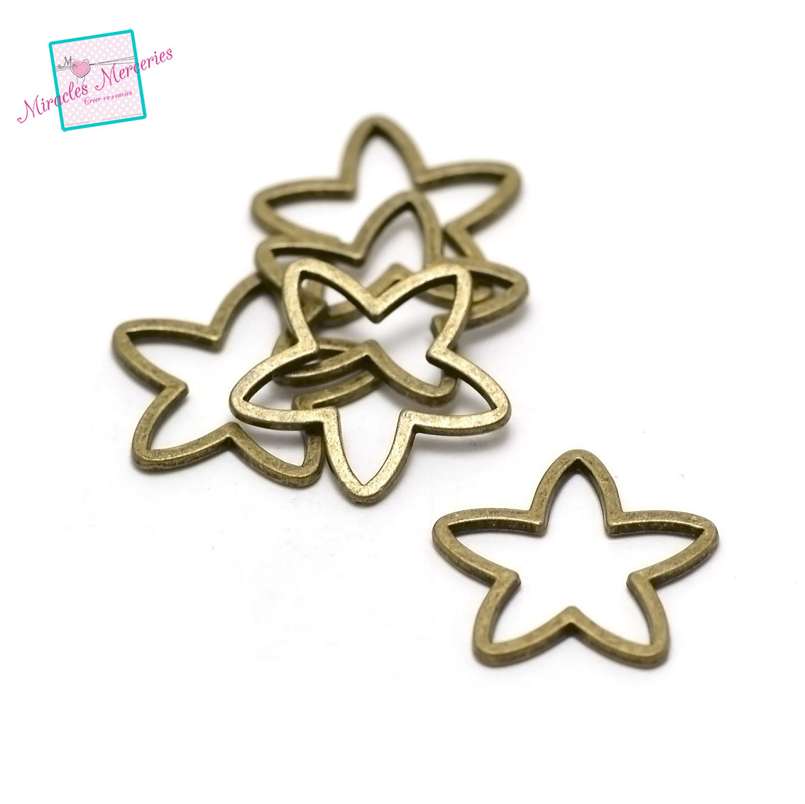 10 connecteurs étoile,bronze 011