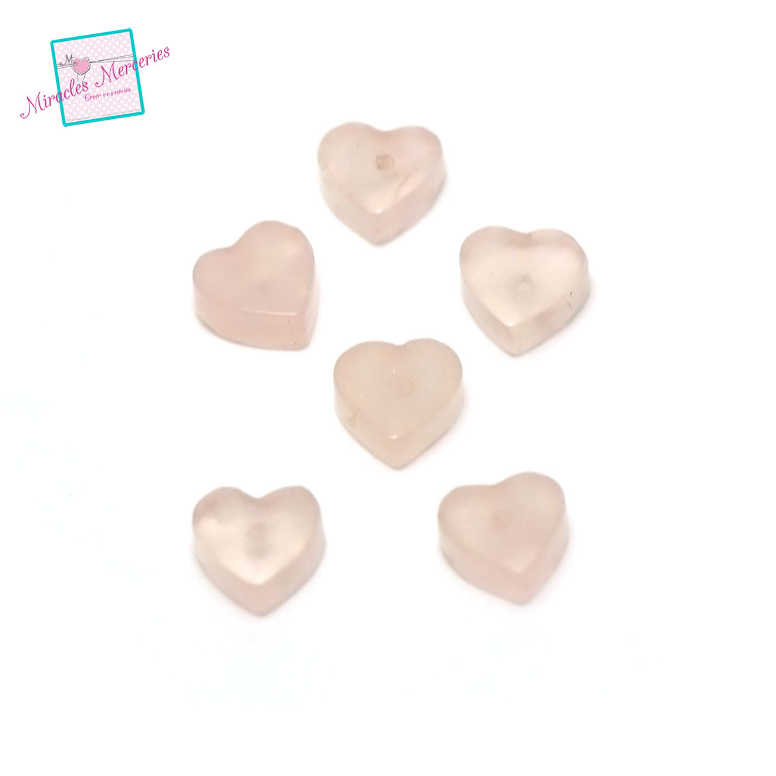 quartz rose mini coeur