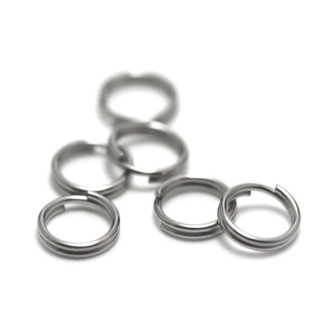 20 anneaux doublés en acier inox 6 mm, steel stainless