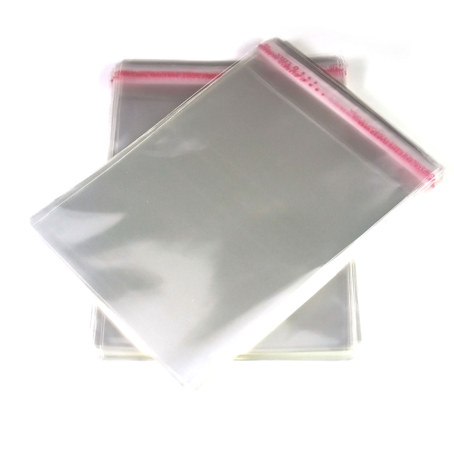 100 pochettes plastiques autocollants 6x4 +2 cm - Pochette plastique -  Miracles Merceries